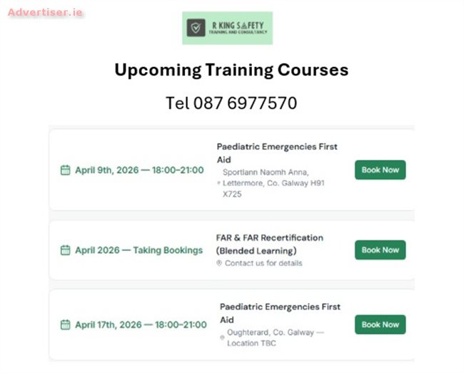 TRAINING COURSES, Safety Services